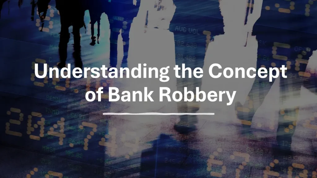 Bank robbery prevention shown through trained bank staff, CCTV monitoring, secure teller counters and calm emergency response planning.
