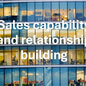 Sales capability and relationship building