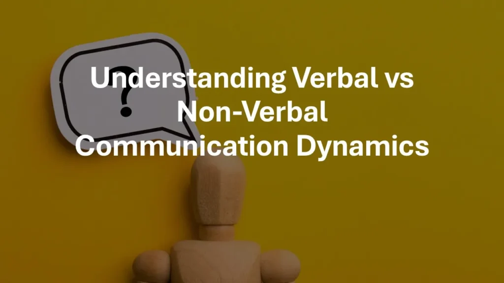 Verbal and non-verbal communication in professional settings.
